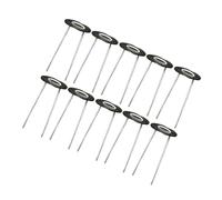 SUPVOX 50 Set Picchetti Zincati U per Ancoraggio Giardino e Telo Pacciamatura Chiodi Leggeri Rondelle Fissaggio Esterno per Prato Tende e Piante Outdoor