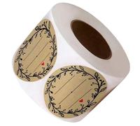 SUPVOX 500 Pezzi Adesivi Sigillanti Autoadesivi Motivo Ramo D'ulivo, Etichette Adesive Multiuso per Confezioni e Cottura al Forno, Rotolo di Decalcomanie Decorative per Pacchi Regalo