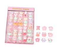 SUPVOX 50pezzi Anello Per Ragazzo Forma Cartone Animato Anello Regolabile Giocattolo Per Ragazzo e Bambine Anelli Colorati