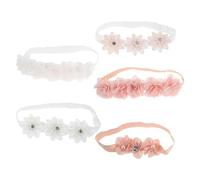 SUPVOX 5pezzi Fascia per Neonata Fiori Fasce Elastiche Sottili per Capelli Bambine Dettagli di Perle e Fiocchi Accessori Moda per Compleanni e Cerimonie
