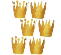 SUPVOX 6 Cappelli Compleanno Glitter Doppi per Feste Principesse Principi Accessori Decorativi per Foto e Divertimento