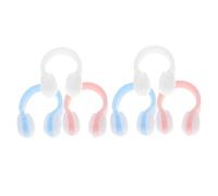 SUPVOX 6 Clip Naso Silicone Impermeabili per Nuoto Adulti e Tappanaso Antiscivolo per Piscina e Immersioni Morbide e Confortevoli in Colori Rosa Azzurro