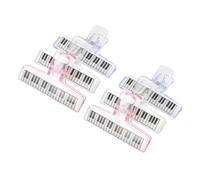 SUPVOX 6 pezzi Clip per Spartiti Musicali in Acrilico Trasparente Morsetti Resistenti per Pagine Libri e Spartiti da Pianoforte Supporto Stabile per Performance All Aperto con Design