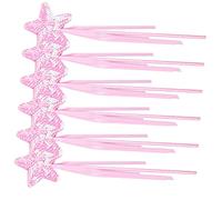 SUPVOX 6 Pezzi con paillettes compleanno per le ragazze Sticchi alla principessa angelo fata Proppetti per le prestazioni per dello stoffa rosa