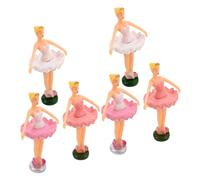 SUPVOX 6 Pezzi Figurine Ballerina da Scatola Musicale Statue Danza Rotanti Decorazioni Versatili per Scrivania Torte e Pezzi d'Arte Vintage Bambole Balletto Musicali