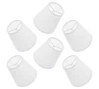 SUPVOX 6 Pezzi Paralume Mini a Clip Bianco per Lampada da Tavolo e Lampadario, Struttura Stabile in Metallo, Facile Installazione per Camera e Soggiorno