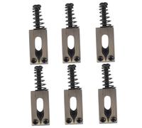 SUPVOX 6 Pezzi Ponte e Sella per Chitarra Elettrica Vintage con Finitura Sabbia Antica Hardtail Cromato con Rulli Kit Sostitutivo per Hardware Chitarra Ottimizzazione e Comfort Prolungato