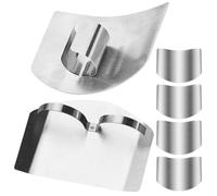SUPVOX 6 Pezzi Protezione per Dita in Acciaio Inox, Leggera | Affettare e Tagliare Verdure, Design Manicotto per Dito, Anti Ruggine, per Cucina