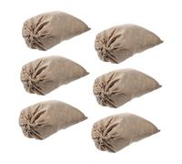 SUPVOX 6 Pezzi Sacchetti di Iuta Coulisse 20x30 Cm per Conservazione Verdure e Frutta, Riutilizzabili Traspiranti per Uso Domestico e Coltivazione Piante, Borsa Multifunzione Ecologica