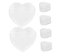 SUPVOX 6 pezzi Scatoline Mini Trasparenti Forma di Cuore in Acrilico Contenitori Piccoli per Decorazioni Miniatura e Conservazione per Casa in Miniatura e Bomboniere