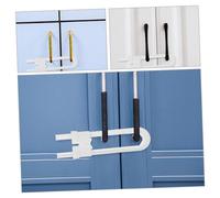 SUPVOX 6 Safety Cabinet Locks U Shaped Childproof Drawer Locks For Cabinets And Refrigerators Deformation Design With Smooth Edges For Child Protection