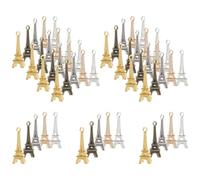 SUPVOX 60 Pezzi Pendente a Torre in Lega Placcata Portachiavi a Forma di Torre Eiffel Mini per Gioielli Fai da Te Ciondolo Sospeso Liscio per Collane Braccialetti e Colore Casuale