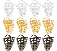 SUPVOX 60 Pezzi Tappi Terminali in Metallo a Forma di Fiore per Creazione di Gioielli Fai da Te, Copriperline Cavi Decorativi per Bracciali e Collane, Accessori Artigianali per Bijoux