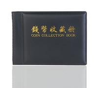 SUPVOX 60- Portamonete Collezione Monete Coin Album Book for Collector Money Pocket (Nero)