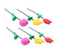 SUPVOX 6pezzi Accessori Per Casa Delle Bambole Con Tulipani Artificiali Decorazioni Fatte Mano Per Giardini Miniature Allestimenti Romantici Per Ambienti Da Gioco