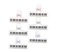SUPVOX 6pezzi Clip Porta Spartiti Musicali in Acrilico Trasparente Fermagli Per Pagine Di Musica Per Pianoforte Supporto Per Libri Di Musica Per Musicisti e Studenti