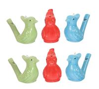SUPVOX 6pezzi Fischietti ad Acqua a Forma di Animale Strumenti Rumorosi per Feste in Ceramica per Ragazzo Ragazza Giocattolo Musicale Educativo per Bagno Bomboniere