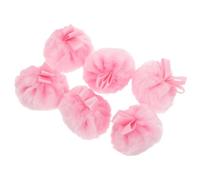 SUPVOX 6Pezzi Piumini Cipria Morbidi, Applicatore in Piuma per Trucco Viso, Piumino per Polvere Libera, Lavabile, Soffice, Peluche, per Uso Quotidiano