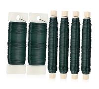 SUPVOX 6pezzi Pz Filo Legare Piante in Ferro Sottile con Bastoncini in Legno e Pannelli in Plastica Verde Fili per Fioristi e Supporto Piante Fai da Te Malleabile e Resistente per Decoraz