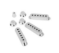 SUPVOX 7pezzi Copri Pickup per Chitarra e Manopole in Argento Cromato Copri Pickup Single Coil Manopola del Volume Manopole del Tono e Puntale Selettore