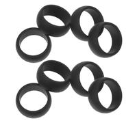SUPVOX 8 Pezzi Anello da Uomo in Silicone Nero per Sport e Attività | Design Ergonomico Semplice, Confortevole, Protegge la Fede, Aiuta a Evitare Sudore, Misura Unica Colore Casuale
