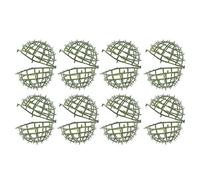 SUPVOX 8 Pezzi Gabbia per Piante Decorativa in Plastica Verde da 10 Cm, Supporto per Piante Artificiali e Composizioni Floreali per Giardino e Decorazioni Matrimonio