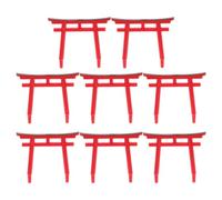 SUPVOX 8 Pezzi Porta Torii Shinto Giapponese Ornamento Torii Acquario Miniatura Giardino Zen Giappone Porta Ponte Ornamento Paesaggio per La Decorazione Dell'acquario