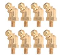 SUPVOX 8 Pezzi Raccordo Ingrassatore Idraulico Mini in Ottone M4x0.7 | Montaggio Preciso, Flusso Regolare, Interno senza Bave, per Manutenzione Meccanica e Auto