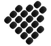 SUPVOX 80pezzi Copertura in Schiuma Per Microfono Per Cuffie Parabrezza Antivento Ad Alta Densità Protezione Microfono Foro Centrale Riduzione Rumore Per Lavalier