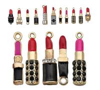 SUPVOX Accessori di Gioielleria 33 Pezzi Ciondolo Forma Rossetto per Creazione Gioielli Fai da Te Charms Bracciali e Orecchini Piccoli Pendenti Stile Casuale