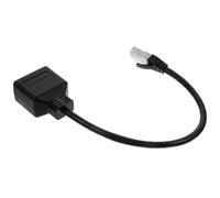 SUPVOX Adattatore Ethernet Rj45 Nero Doppia Presa Lan, Splitter Rete in Plastica e Rame Stagnato, Facile Connessione per Dispositivi, Resistente e Non Si Deforma