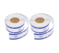 SUPVOX Adesivi Bandiera di Israele 50X30Mm 1000 Pezzi 2 Pezzi da 500 Etichette Autoadesive per Planner Fai da Te Scrapbooking Decorazioni per Bottiglie Laptop Valigie e Eventi
