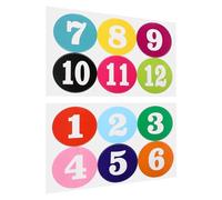 SUPVOX Adesivi Numeri Rotondi in PVC Impermeabili 9 CM Autoadesivi Pratici per Numeri Civici e Decorazioni Casa Confezione 2 Fogli per Uso Quotidiano in Negozi e Panetterie