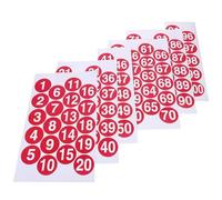 SUPVOX Adesivi Numerici Autoadesivi Rotondi Impermeabili 5 Cm, Etichette Numerate per Classificazione Casa e Ufficio, Set Completo di Adesivi per Taglie e Inventario