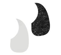 SUPVOX Adesivo Battipenna per Chitarra Folk 40/41" Piastra Antigraffio Autoadesiva 2 Pezzi Nero e Trasparente Protezione Decorativa per Strumenti Musicali
