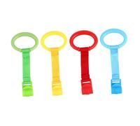 SUPVOX Anello Da Tirare Per Ragazzo Ragazza Piccoli Per L'apprendimento in Piedi, Set 4 Pezzi in Materiali Sicuri Ecocompatibili, Per Culla, Lettino, Passeggino e Viaggio