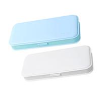 SUPVOX Astuccio per Matite per Studenti in Polipropilene Resistente Set da 2 Pezzi Scatola Portaoggetti Multifunzionale Compatta Portapenne Leggero per Scuola e Uso Colore Casuale