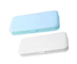 SUPVOX Astuccio per Matite per Studenti in Polipropilene Resistente Set da 2 Pezzi Scatola Portaoggetti Multifunzionale Compatta Portapenne Leggero per Scuola e Uso Colore Casuale