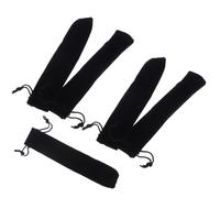 SUPVOX Astuccio per Penna Singola in Flanella Nero Coulisse Set da 5 Custodie per Matite Vellutate 3X16 CM Portapenne Pratico e Compatto per Scuola e Ufficio