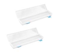 SUPVOX Astuccio Trasparente in Plastica per Penne Acquerellabili e Matite, Set da 2 Pezzi, Custodia Portapennelli Multifunzione per Studenti, Organizer Scuola e Ufficio, Resistente