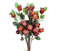 SUPVOX, Bacche Artificiali di Rosa Canina di Melograno per la Decorazione della casa (Rosso), Red, Medium