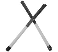 SUPVOX Bacchette Nylon per Batteria con Impugnatura Ergonomica e Spazzola Onde Nera Bacchette Leggere Protettive per Tamburo Accessori Percussioni per Jazz Rock e Studenti