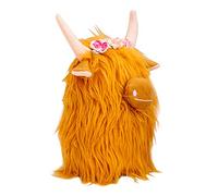 SUPVOX Bambola di mucca delle Highlands scozzesi animali da fattoria giocattolo animale di simulazione giocattoli per animali da fattoria giocattoli di simulazione stoffa Giallo