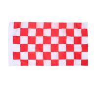 SUPVOX Bandiere da corsa a scacchi in poliestere - 96x64 cm, bandiere per auto rosse e bianche, striscioni per esterni per giardino, prato, patio, garage, forniture per feste di corse.
