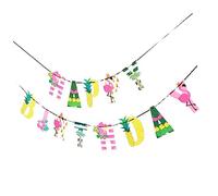 SUPVOX Banner Compleanno Hawaii con Decorazioni Ghirlanda Happy Birthday per Estive e Foto Memorabili