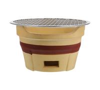 SUPVOX Barbecue portatile in terracotta resistente per esterni Stufa a carbone compatta e durevole Completo con graticola per cottura e riscaldamento multiuso per grigliate e cottura