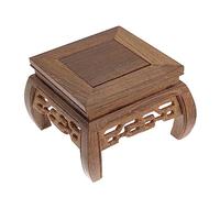 SUPVOX Base in Legno Per Vasi Da Fiori Supporto Per Piante in Stile Cinese Perfetto Per Mini Serbatoi Di Pesce E Artigianato Decorativo 14X14X9.5Cm