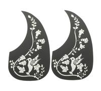 SUPVOX Battipenna da 40-41 Pollici in Legno Design Decorativo 2 Pezzi Nero Piastra Protettiva Antigraffio per Chitarra Folk per Chitarra Acustica