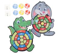 SUPVOX Bersagli per Freccette con Palline Appiccicose per Bambini, Set da 2 Giochi da Tavolo con Design Animali Cartoon, Giocattolo Sicuro per Interni per Coordinazione Colore Casuale