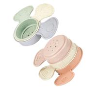 SUPVOX Bicchieri Impilabili per Bagnetto Giocattoli Educativi Animali Montessori Materiale Sicuro e Superficie Liscia Sociale e Sviluppo Intelligenza per